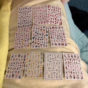 Source Unknown Colorful Nail Art Stickers Set